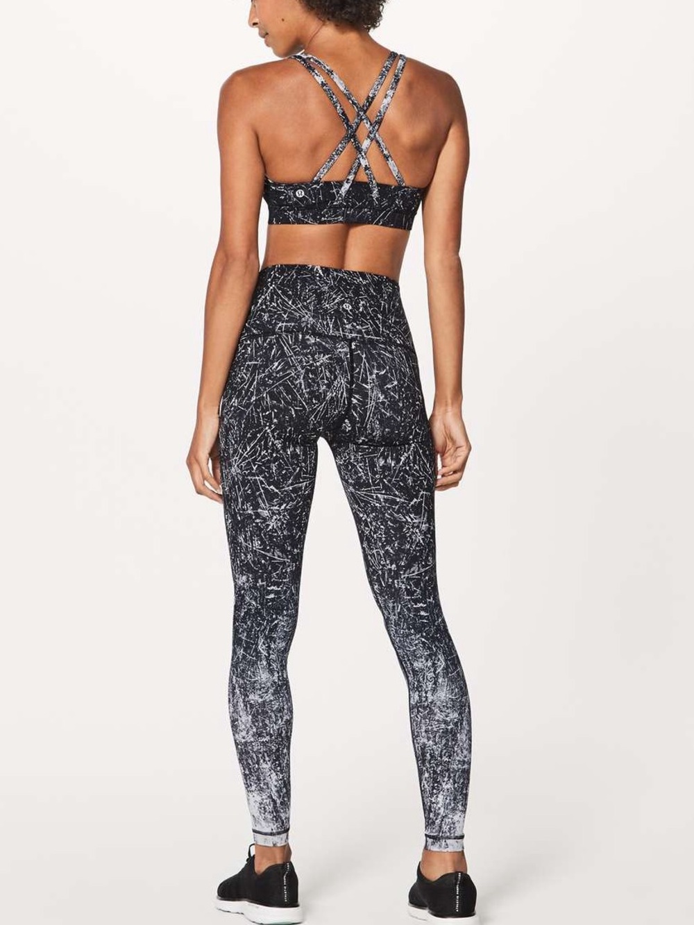 lululemon Wunder Under High Rise Abstract Leggings - Alpine Black & White